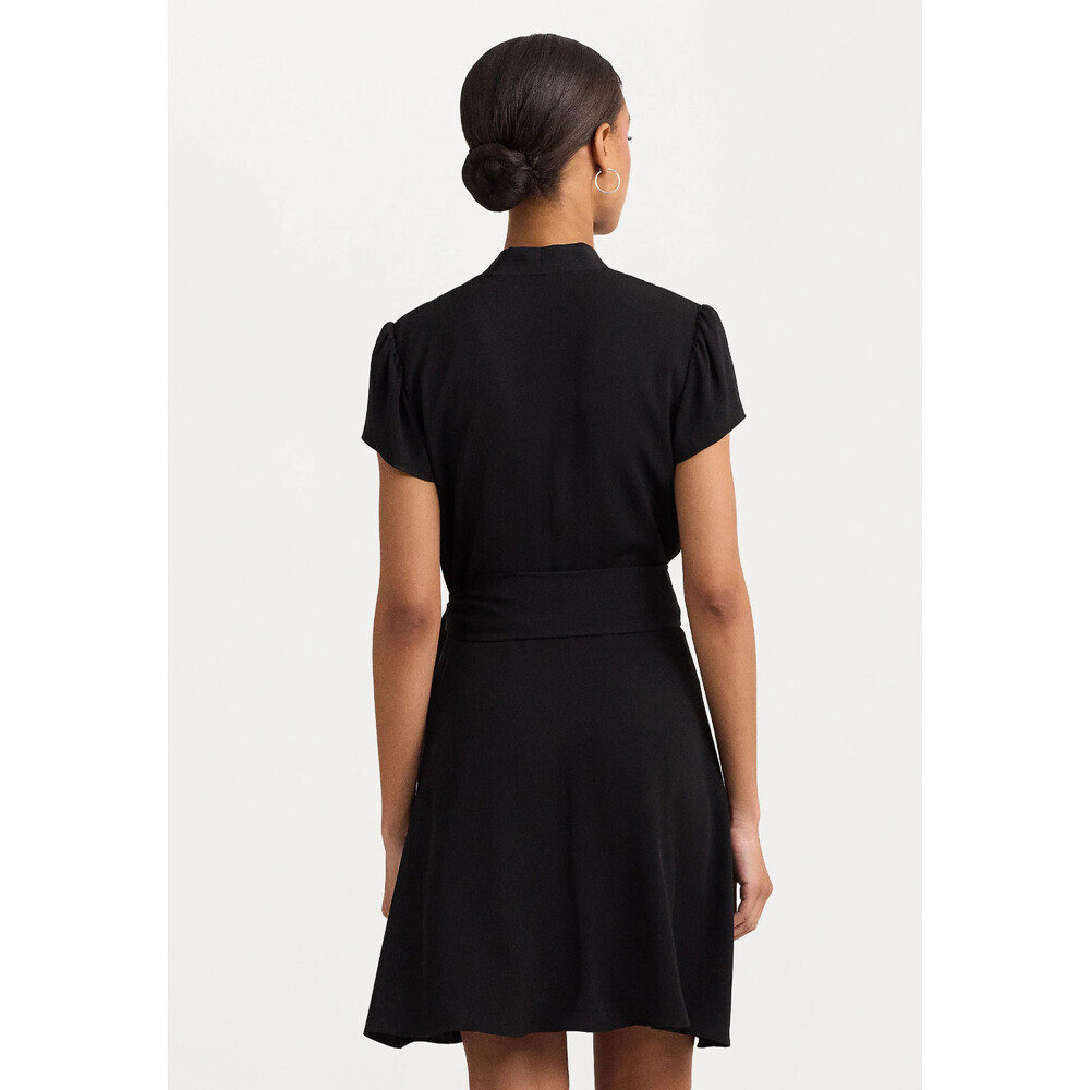 Lauren Ralph Lauren women's SHORT SLEEVE DAYDRESS Belted in black size 6 $220 - Picture 7 of 16
